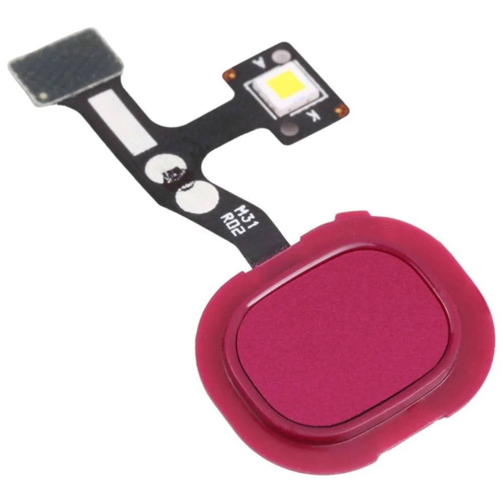 For Samsung Galaxy M31 M315 OEM Home Key Fingerprint Button Flex Cable (without Logo) - Red - 1