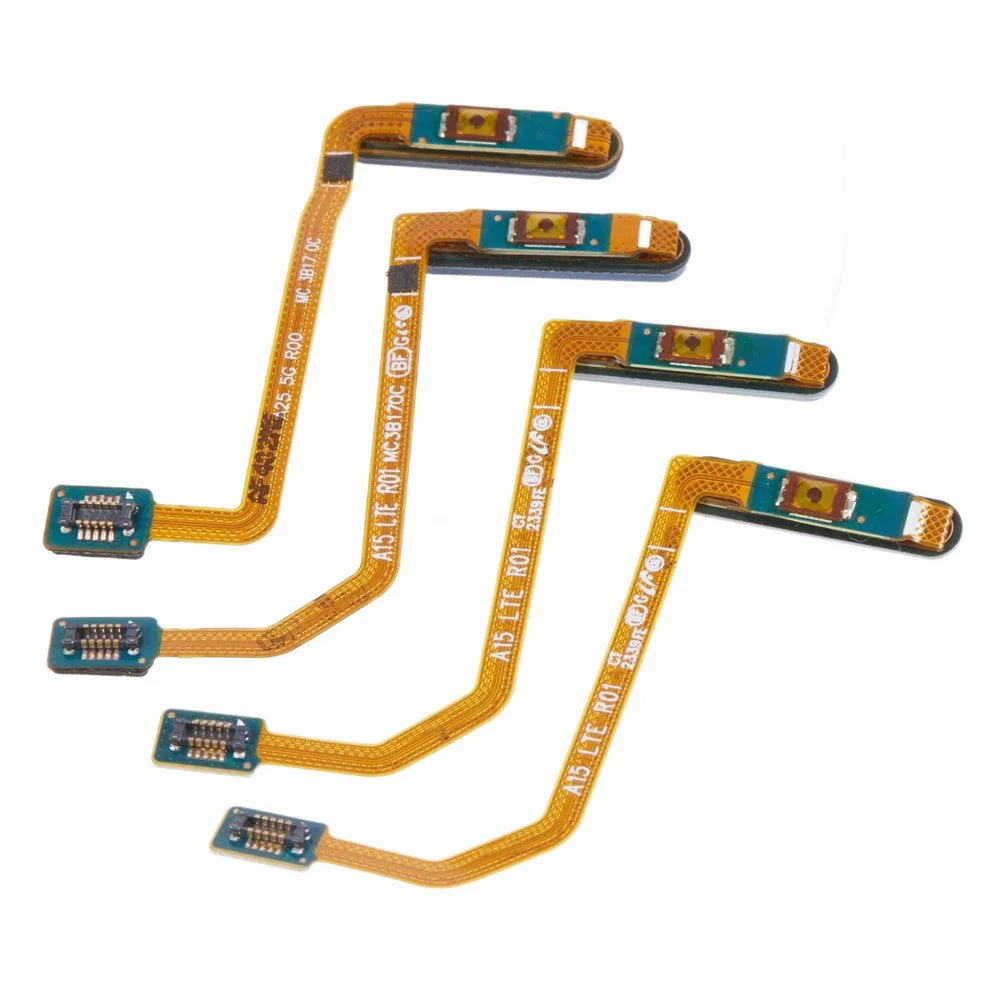 For Samsung Galaxy A25 5G (Global) (161.0 x 76.5 x 8.3mm) A256 OEM Home Key Fingerprint Button Flex Cable Part (without Logo) - Yellow - 5