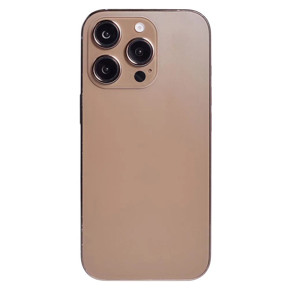 For iPhone 16 Pro Max Fake Phone Model Black Screen Not Real Smartphone Display (Without Logo) - Gold - 2