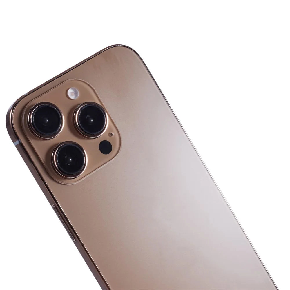 For iPhone 16 Pro Max Fake Phone Model Black Screen Not Real Smartphone Display (Without Logo) - Gold - 6