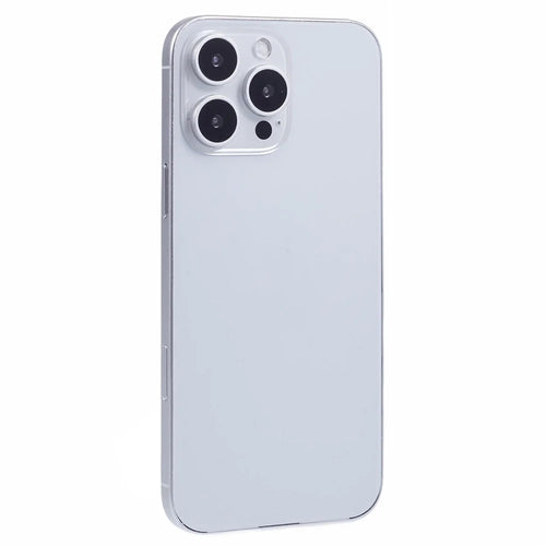 For iPhone 16 Pro Fake Phone Model Black Screen Not Real Smartphone Display (Without Logo) - White - 1