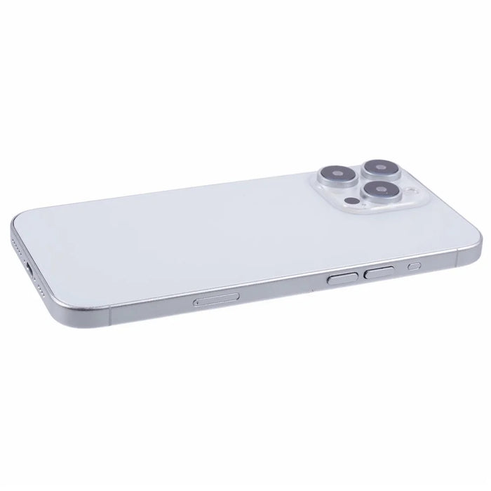 For iPhone 16 Pro Fake Phone Model Black Screen Not Real Smartphone Display (Without Logo) - White - 4