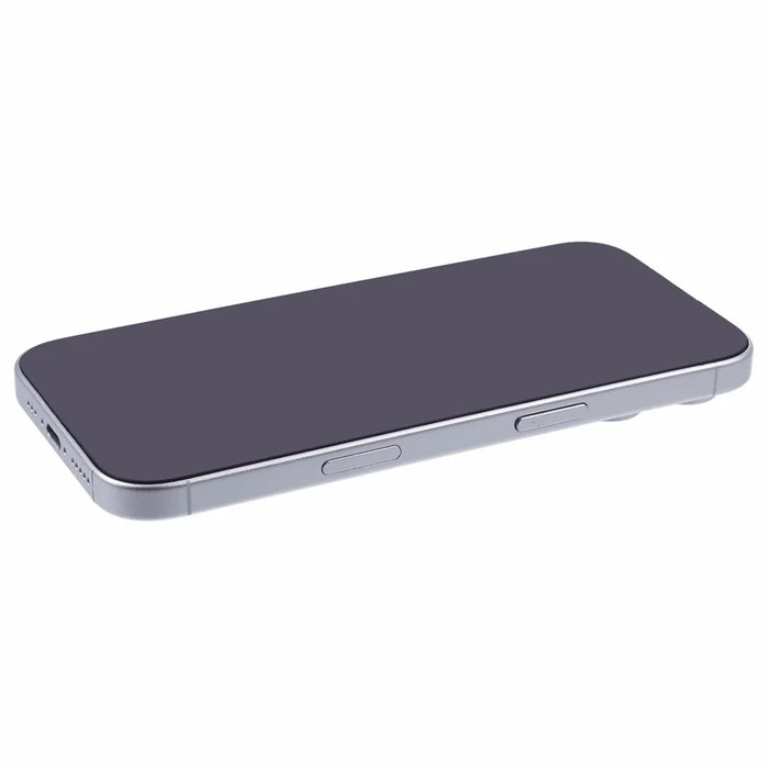 For iPhone 16 Pro Fake Phone Model Black Screen Not Real Smartphone Display (Without Logo) - White - 5