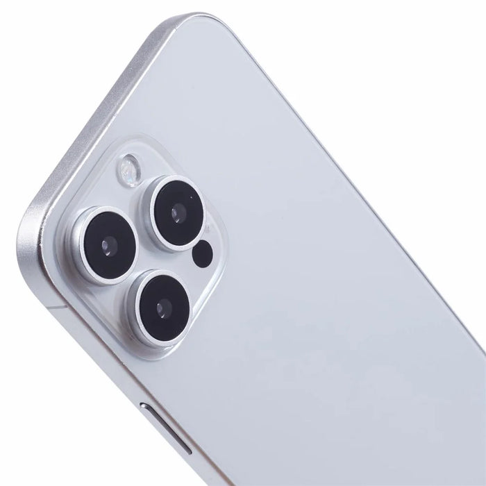 For iPhone 16 Pro Fake Phone Model Black Screen Not Real Smartphone Display (Without Logo) - White - 6