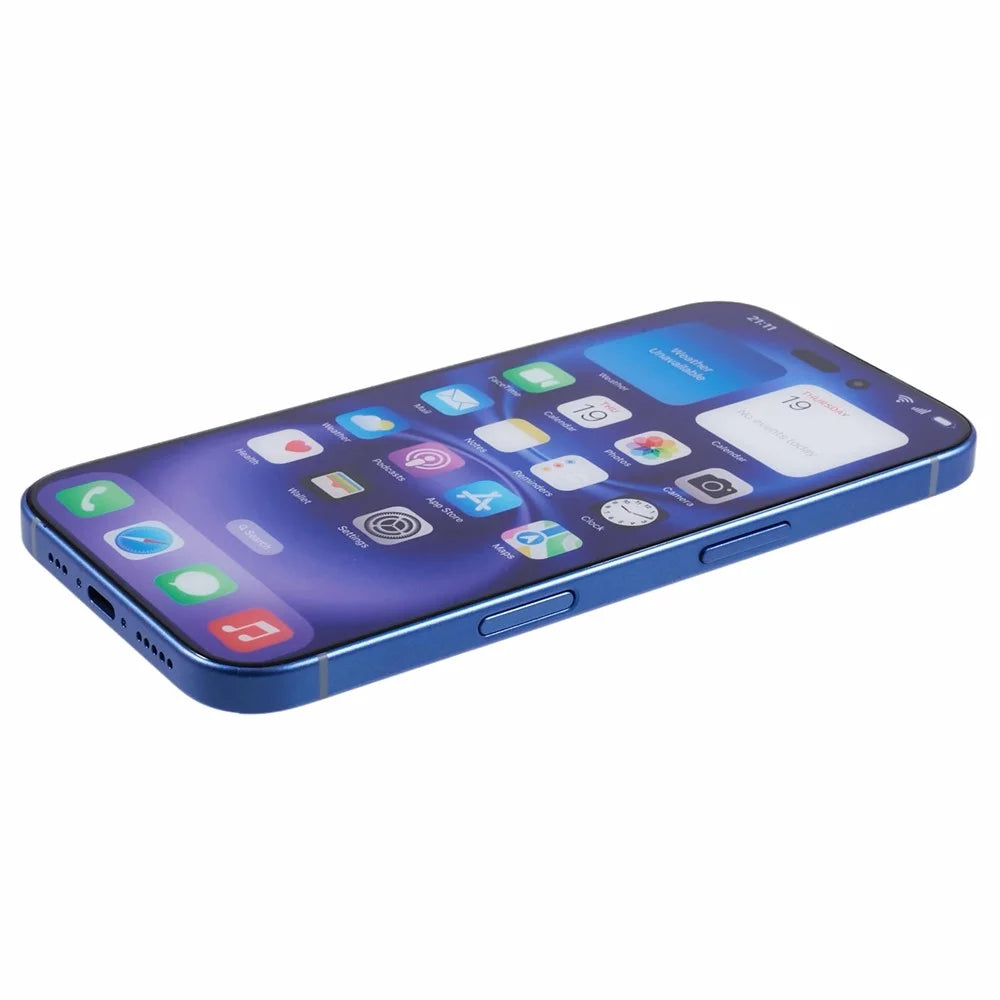 For iPhone 16 Plus Color Screen Dummy Phone Shooting Counter Display Toys (Without Logo) - Blue - 4