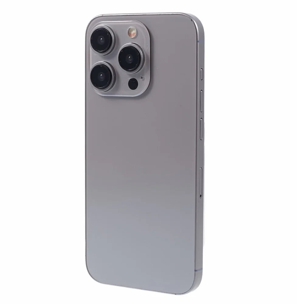 For iPhone 15 Pro Dummy Phone Display Model Non-Working Fake Phone Model Toy (Without Logo) - Natural Titanium - 1