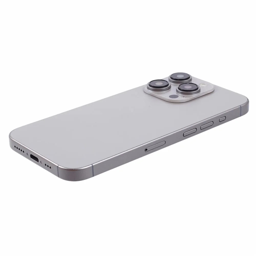 For iPhone 15 Pro Dummy Phone Display Model Non-Working Fake Phone Model Toy (Without Logo) - Natural Titanium - 6