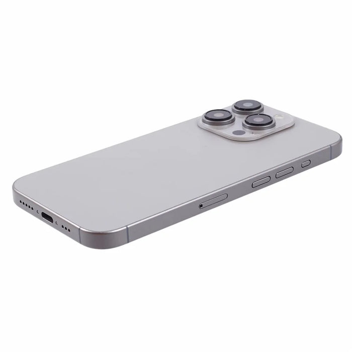 For iPhone 15 Pro Max Dummy Fake Phone Display Model Non-Working Phone Model Toy (Without Logo) - Natural Titanium - 6