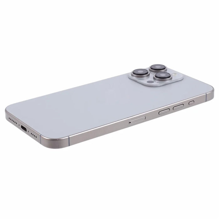For iPhone 15 Pro Max Color Screen Replica Dummy Phone Display Fake 1:1 Scale Non-Working Model Toy (Without Logo) - Natural Titanium - 4