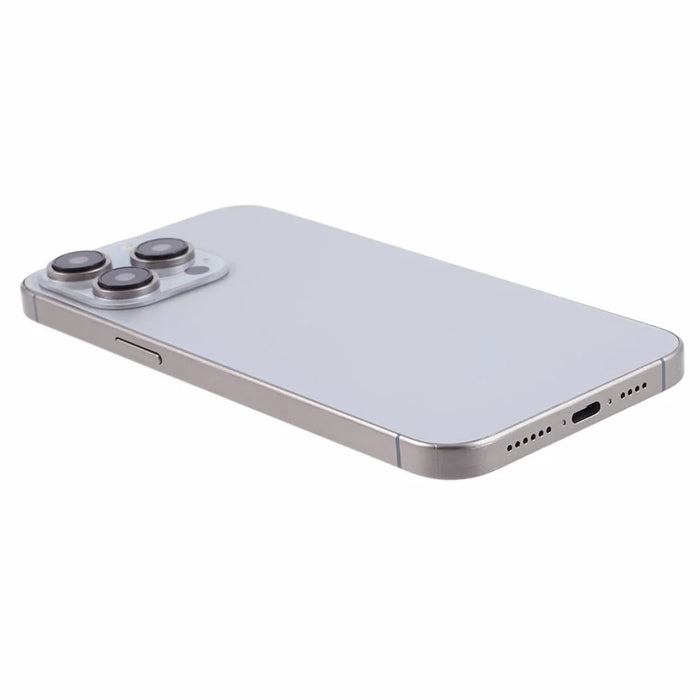 For iPhone 15 Pro Max Color Screen Replica Dummy Phone Display Fake 1:1 Scale Non-Working Model Toy (Without Logo) - Natural Titanium - 6