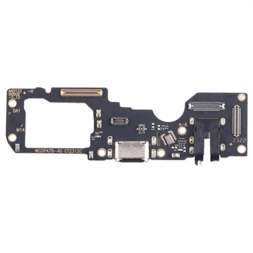 For Oppo A78 4G Dock Connector Charging Port Flex Cable Repair Part (Without Logo) - 1