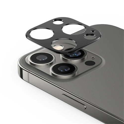 WANLONFENG LHJ Series For iPhone 14 Pro Max / 14 Pro Metal Camera Lens Protector Integrated Lens Film - Black - 1