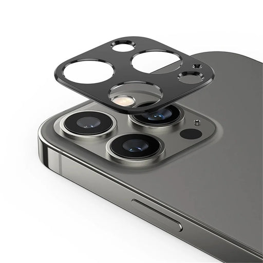 WANLONFENG LHJ Series For iPhone 14 Pro Max / 14 Pro Metal Camera Lens Protector Integrated Lens Film - Black - 1