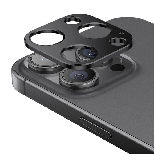 WANLONFENG LHJ Series For iPhone 15 Pro Max / 15 Pro Metal Camera Lens Protector Integrated Lens Film - Black - 1