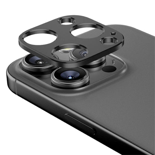 WANLONFENG LHJ Series For iPhone 16 Pro Max / 16 Pro Metal Camera Lens Protector Integrated Lens Film - Black - 1
