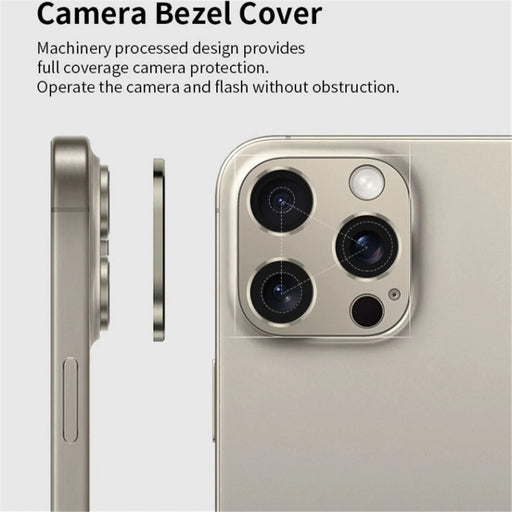 WANLONFENG LHJ Series For iPhone 16 Pro Max / 16 Pro Metal Camera Lens Protector Integrated Lens Film - Black - 2