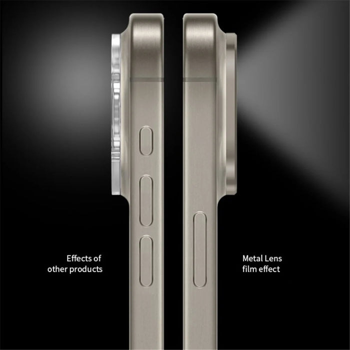 WANLONFENG LHJ Series For iPhone 16 Pro Max / 16 Pro Metal Camera Lens Protector Integrated Lens Film - Black - 5