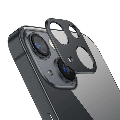 WANLONFENG LHJ Series For iPhone 13 / 13 mini Metal Camera Lens Protector Integrated Lens Film - Black - 1