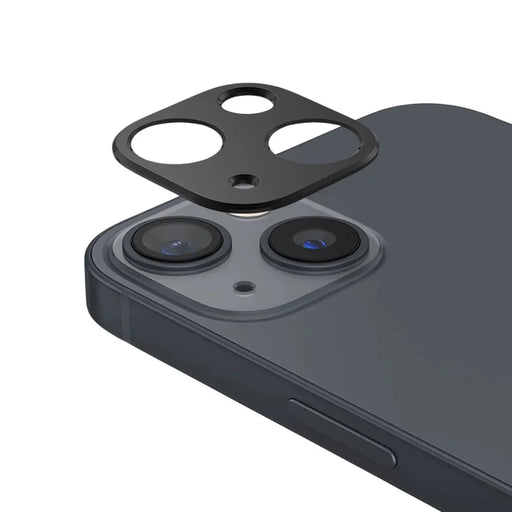 WANLONFENG LHJ Series For iPhone 14 / 14 Plus Metal Camera Lens Protector Integrated Lens Film - Black - 1
