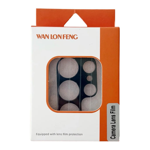 WANLONFENG LHJ Series For iPhone 15 / 15 Plus Metal Camera Lens Protector Integrated Lens Film - Black - 2