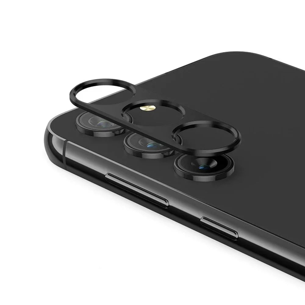 WANLONFENG LHJ Series For Samsung Galaxy S23 Metal Camera Lens Protector Integrated Lens Film - Black - 1