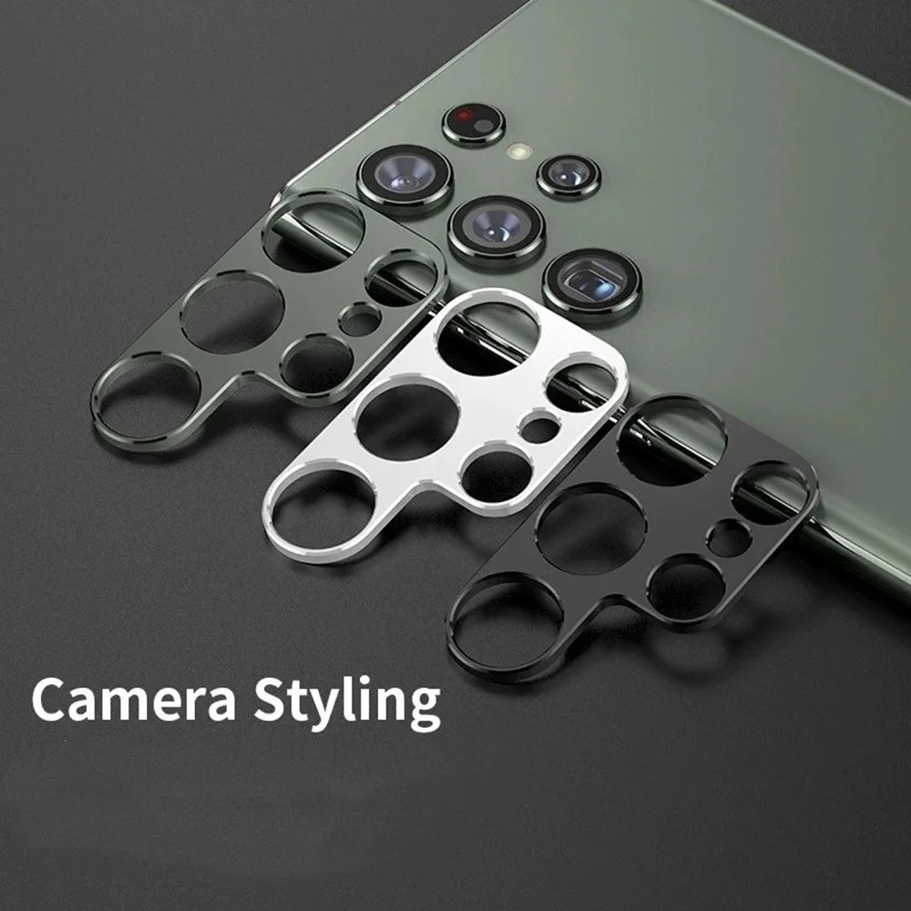 WANLONFENG LHJ Series For Samsung Galaxy S23 Ultra Metal Camera Lens Protector Integrated Lens Film - Black - 4