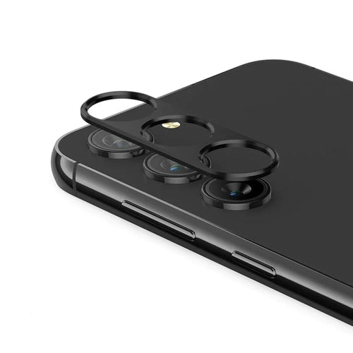 WANLONFENG LHJ Series For Samsung Galaxy S24+ Metal Camera Lens Protector Integrated Lens Film - Black - 1