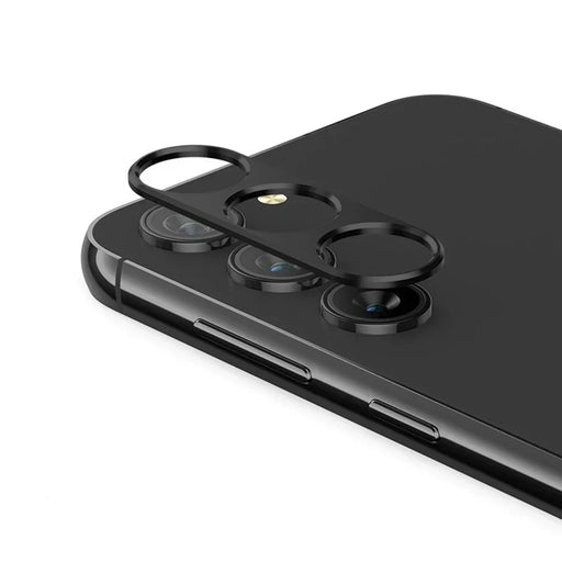 WANLONFENG LHJ Series For Samsung Galaxy S24+ Metal Camera Lens Protector Integrated Lens Film - Black - 1