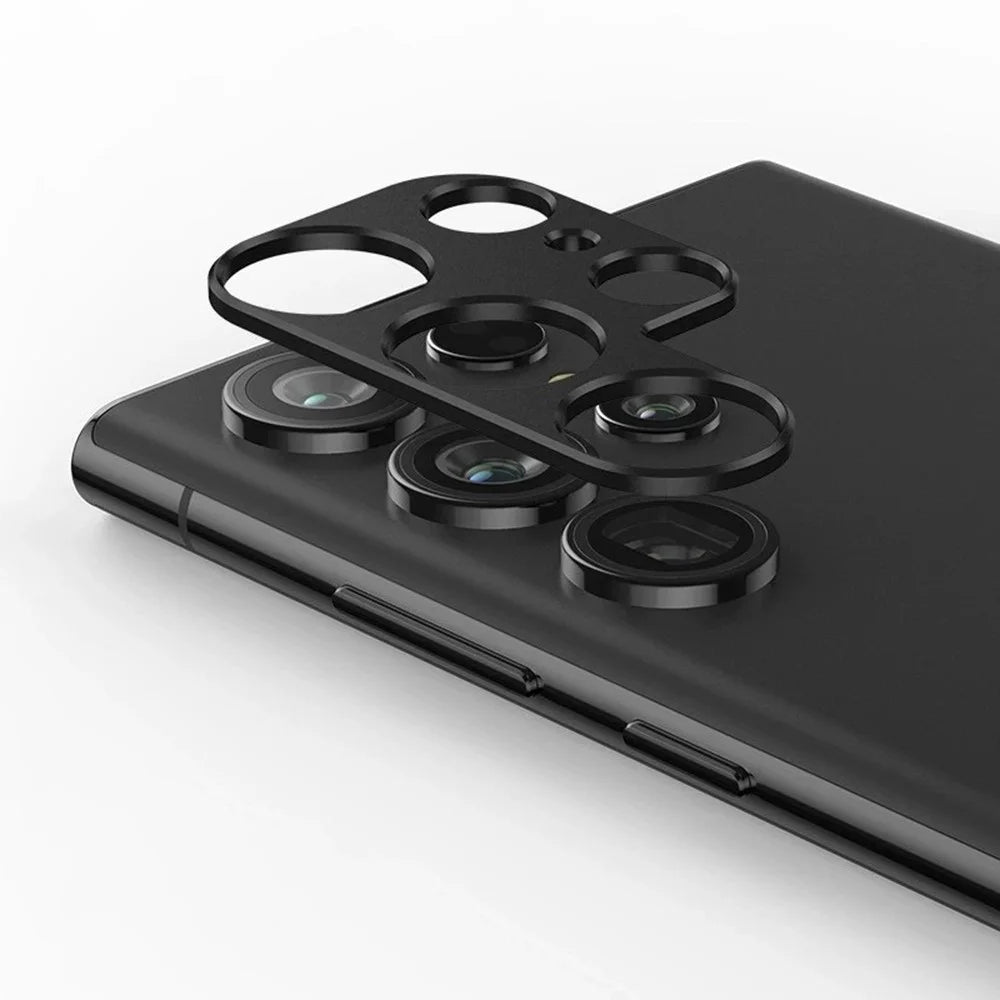 WANLONFENG LHJ Series For Samsung Galaxy S24 Ultra Metal Camera Lens Protector Integrated Lens Film - Black - 1
