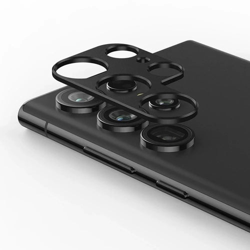 WANLONFENG LHJ Series For Samsung Galaxy S24 Ultra Metal Camera Lens Protector Integrated Lens Film - Black - 1