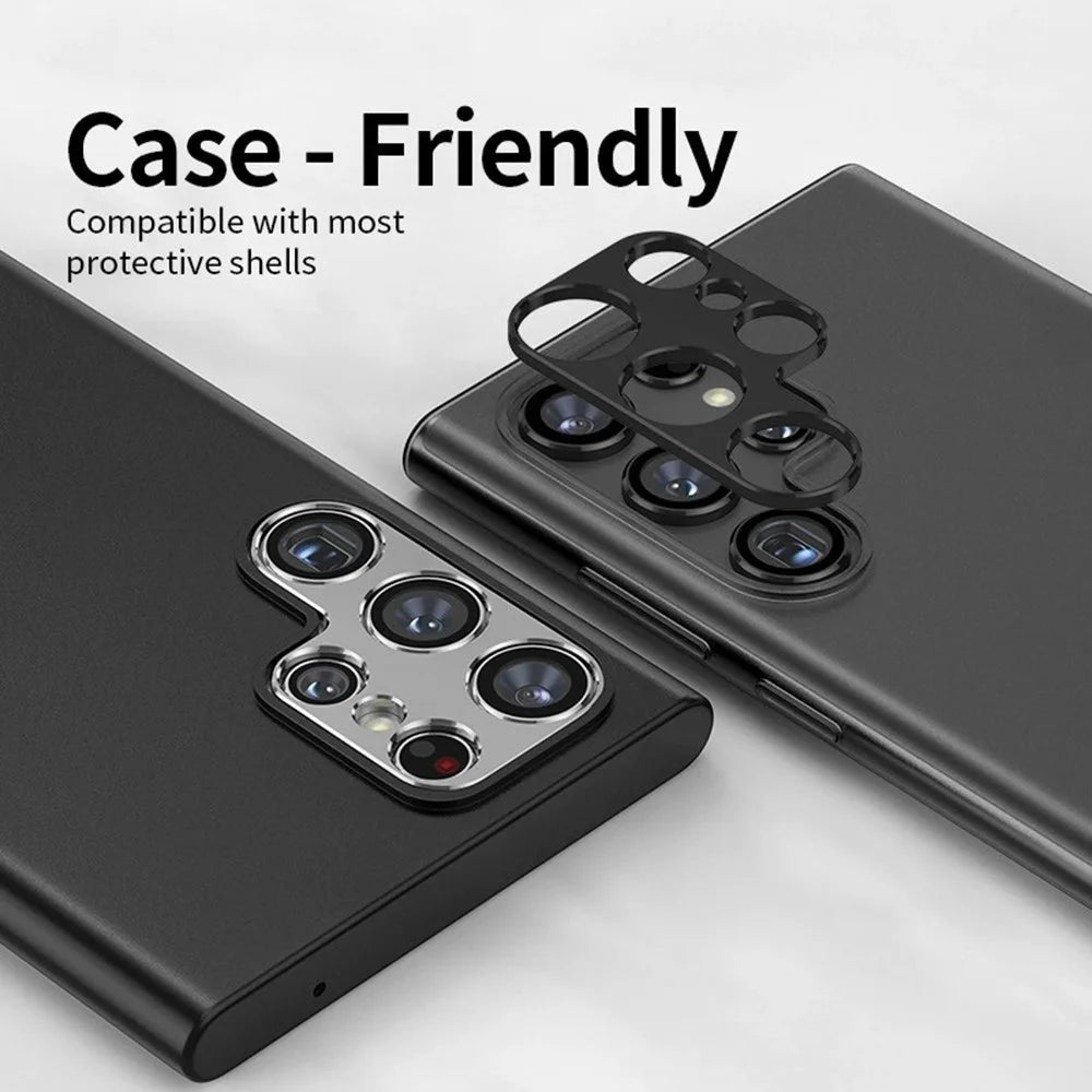 WANLONFENG LHJ Series For Samsung Galaxy S24 Ultra Metal Camera Lens Protector Integrated Lens Film - Black - 2