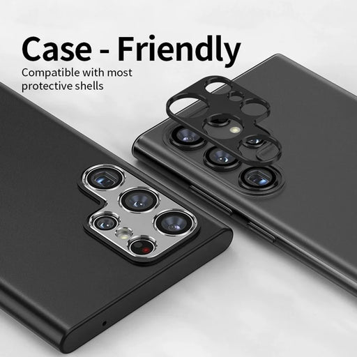WANLONFENG LHJ Series For Samsung Galaxy S24 Ultra Metal Camera Lens Protector Integrated Lens Film - Black - 2