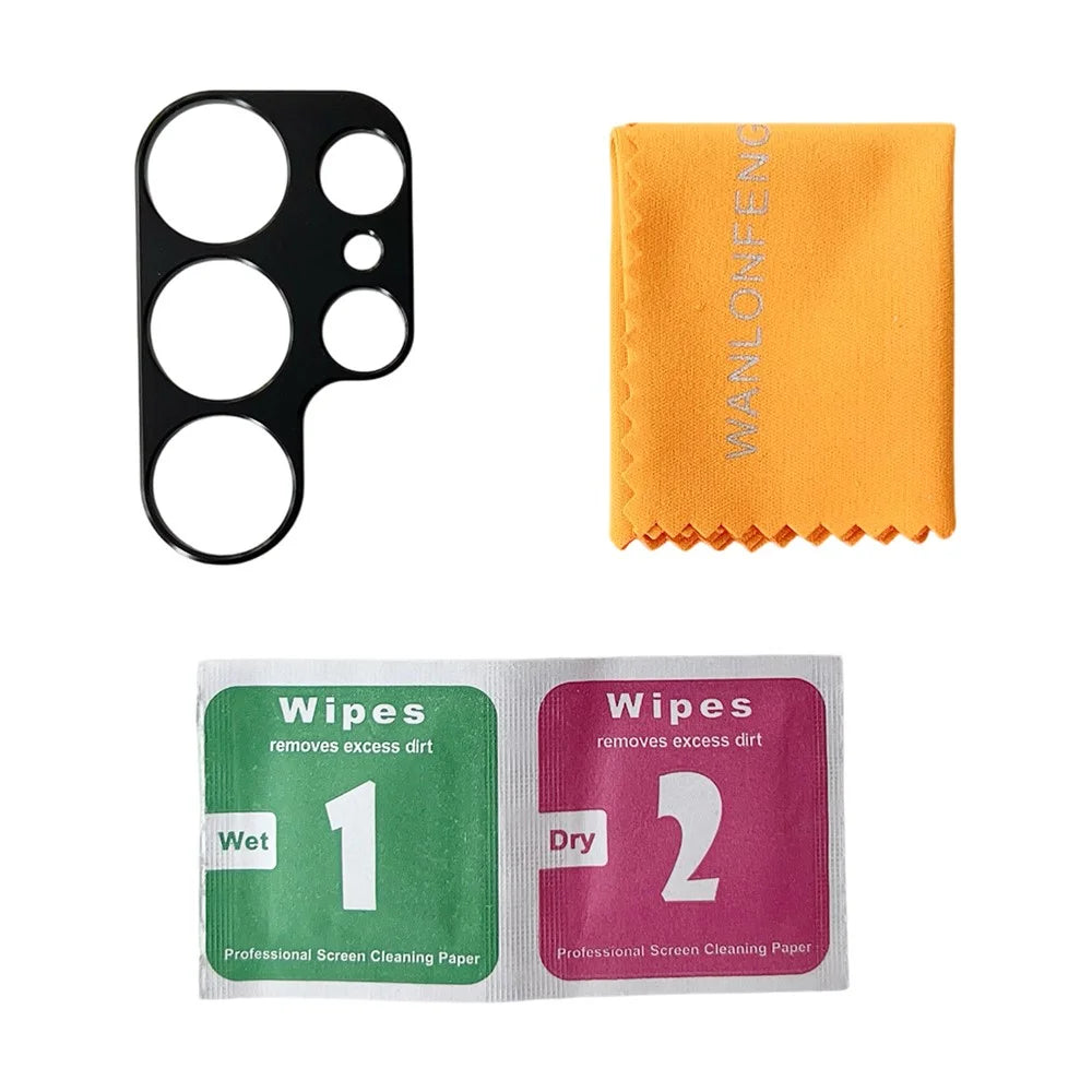 WANLONFENG LHJ Series For Samsung Galaxy S24 Ultra Metal Camera Lens Protector Integrated Lens Film - Black - 5