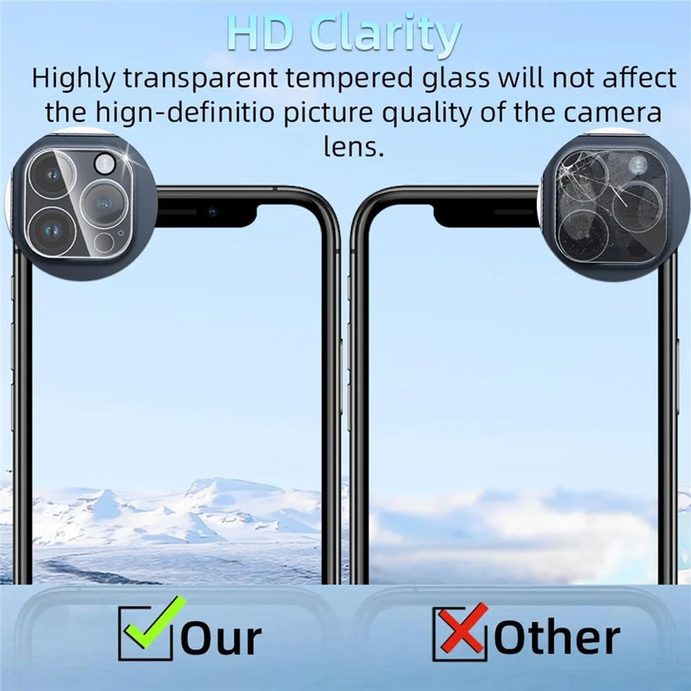 KALEBOL KLB-LPC001 For iPhone 13 Pro Max / 13 Pro One-Piece Phone Lens Film Clear Tempered Glass Lens Protector - 4