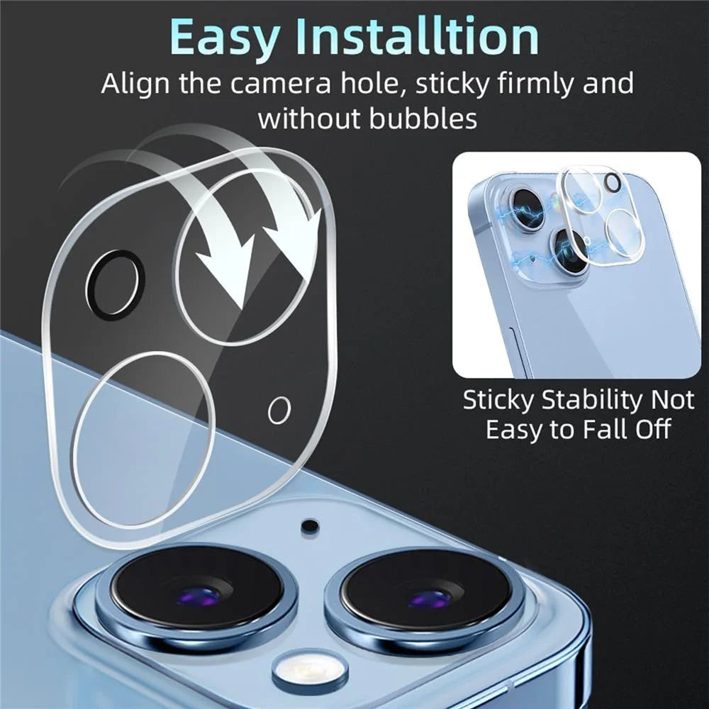 KALEBOL KLB-LPC001 For iPhone 14 / 14 Plus One-Piece Phone Lens Film Clear Tempered Glass Lens Protector - 2
