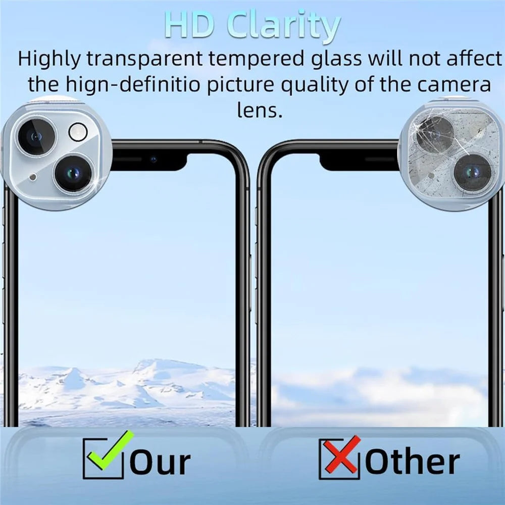 KALEBOL KLB-LPC001 For iPhone 14 / 14 Plus One-Piece Phone Lens Film Clear Tempered Glass Lens Protector - 4