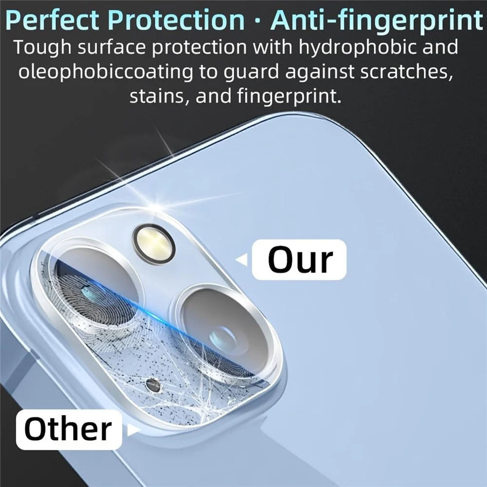 KALEBOL KLB-LPC001 For iPhone 14 / 14 Plus One-Piece Phone Lens Film Clear Tempered Glass Lens Protector - 5