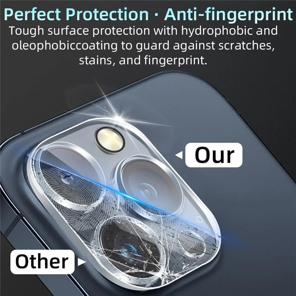 KALEBOL KLB-LPC001 For iPhone 15 Pro / 15 Pro Max One-Piece Phone Lens Film Clear Tempered Glass Lens Protector - 4