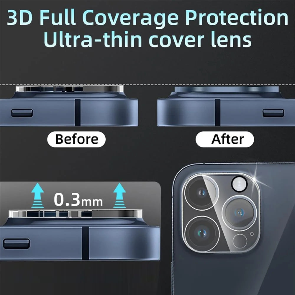 KALEBOL KLB-LPC001 For iPhone 16 Pro / 16 Pro Max One-Piece Phone Lens Film Clear Tempered Glass Lens Protector - 2