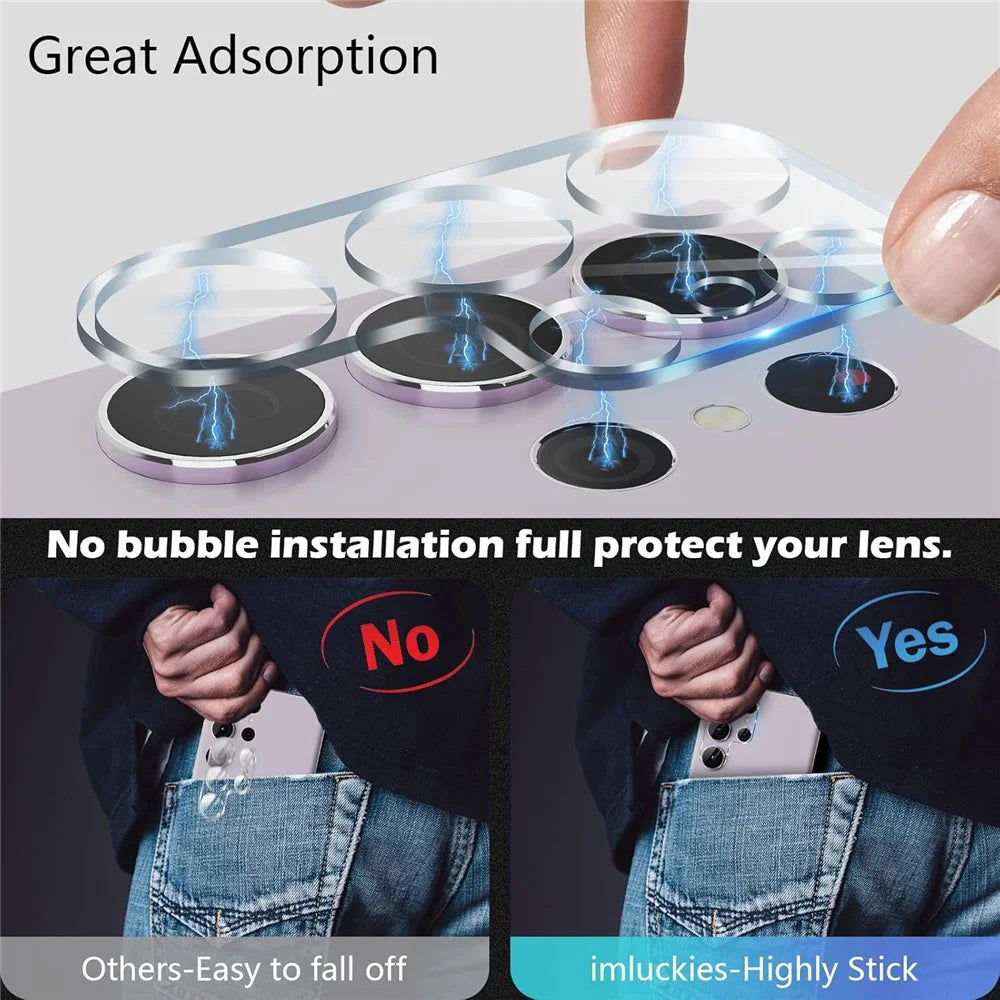 KALEBOL KLB-LPC001 For Samsung Galaxy S23 Ultra One-Piece Phone Lens Film Clear Tempered Glass Lens Protector - 4