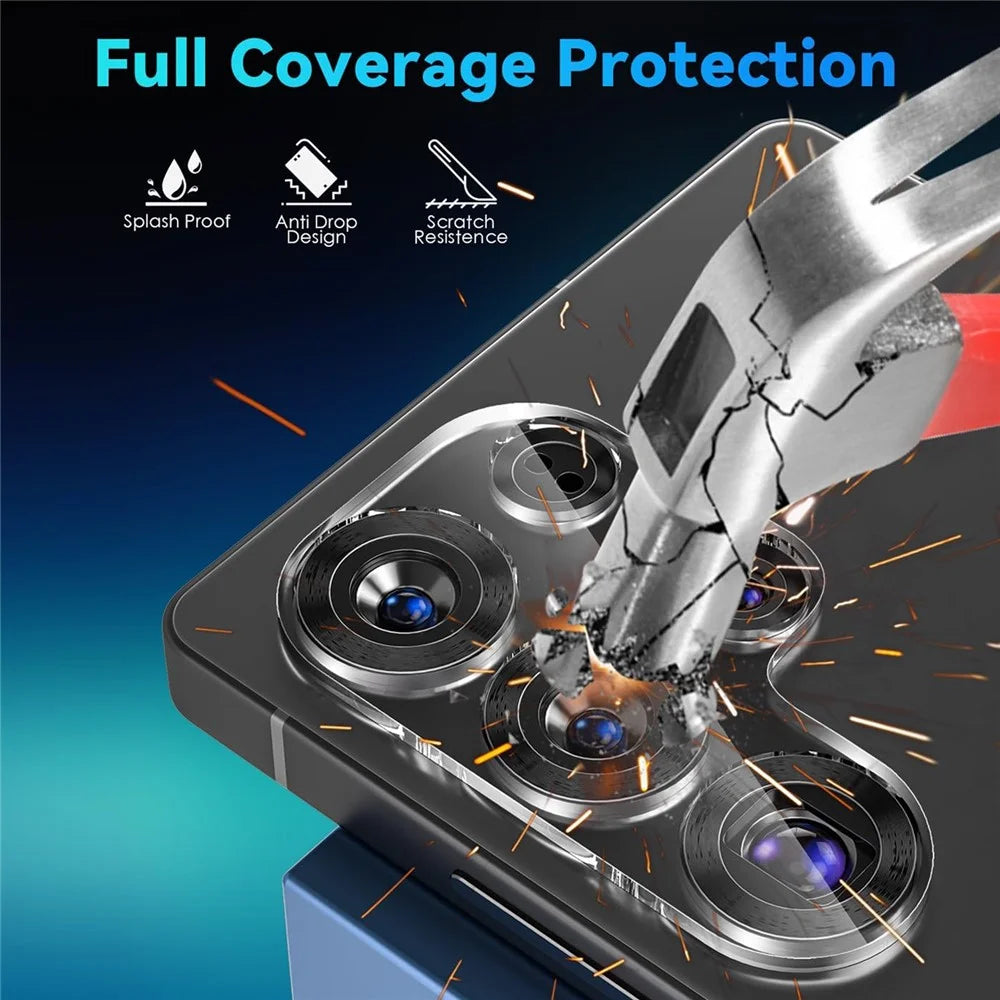 KALEBOL KLB-LPC001 For Samsung Galaxy S25 Ultra One-Piece Phone Lens Film Clear Tempered Glass Lens Protector - 4