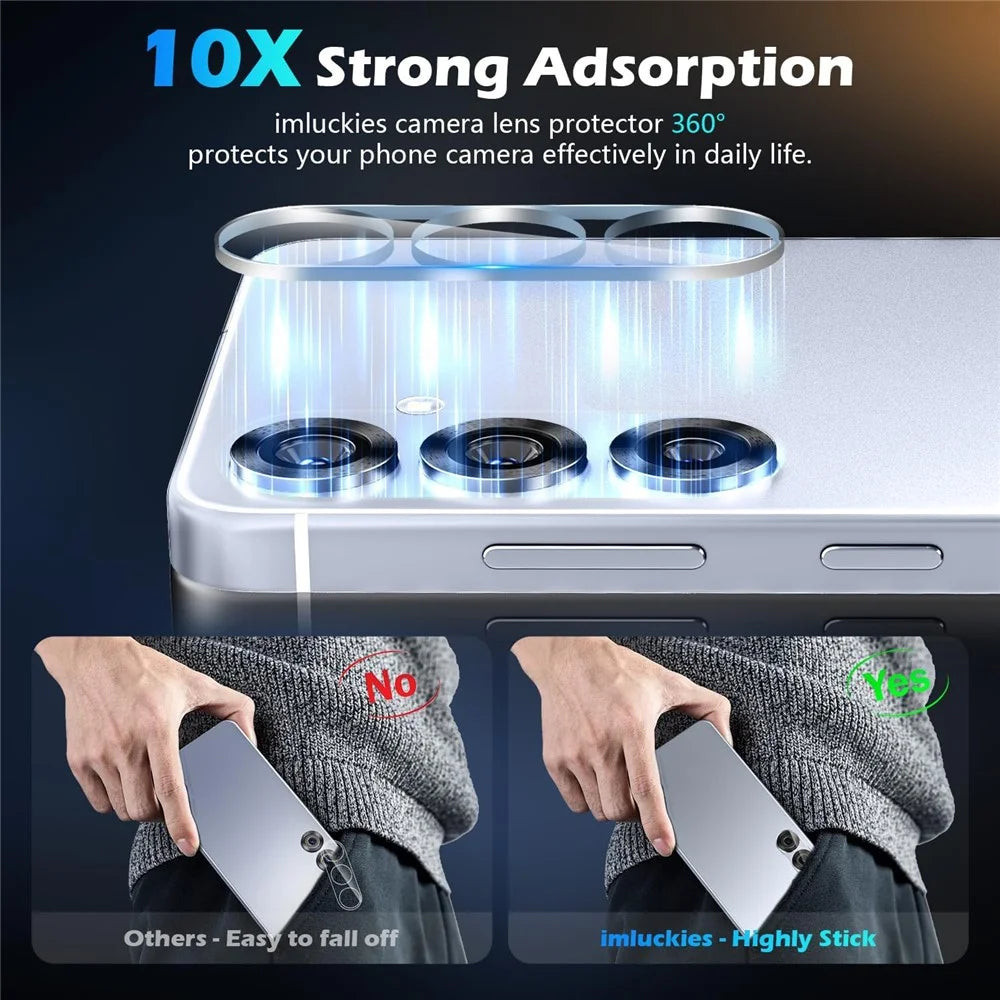 KALEBOL KLB-LPC001 For Samsung Galaxy S25 One-Piece Phone Lens Film Clear Tempered Glass Lens Protector - 3