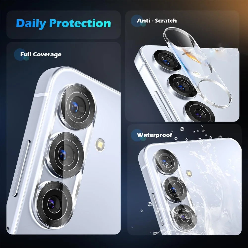KALEBOL KLB-LPC001 For Samsung Galaxy S25 One-Piece Phone Lens Film Clear Tempered Glass Lens Protector - 4
