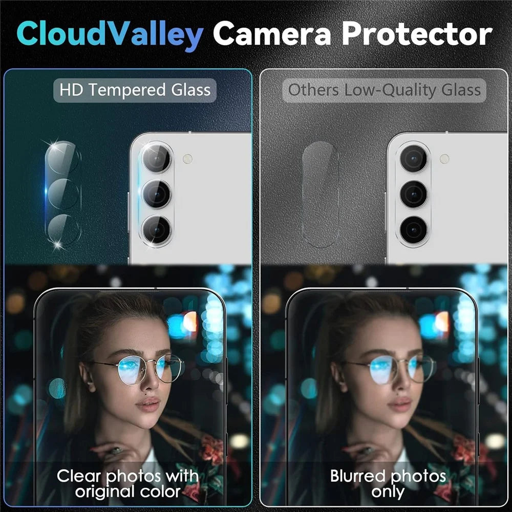 KALEBOL KLB-LPC001 For Samsung Galaxy S23+ One-Piece Phone Lens Film Clear Tempered Glass Lens Protector - 4