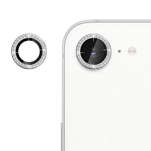 KALEBOL KLB-LPC003 For iPhone 17e / 16e Camera Lens Protector Diamond Ring Design Tempered Glass Lens Film - Silver - 1