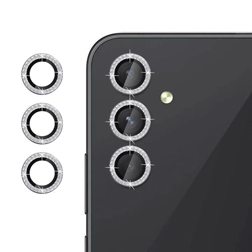 KALEBOL KLB-LPC003 For Samsung Galaxy A24 4G (162.1mm)  /  A24 5G Camera Lens Protector Diamond Ring Design Tempered Glass Lens Film - Silver - 1