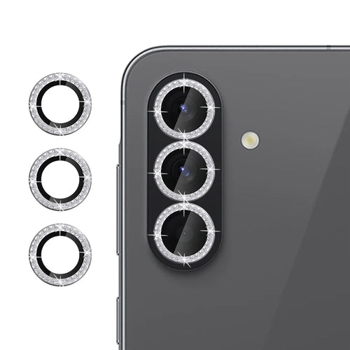 KALEBOL KLB-LPC003 For Samsung Galaxy A26 5G Camera Lens Protector Diamond Ring Design Tempered Glass Lens Film - Silver - 1