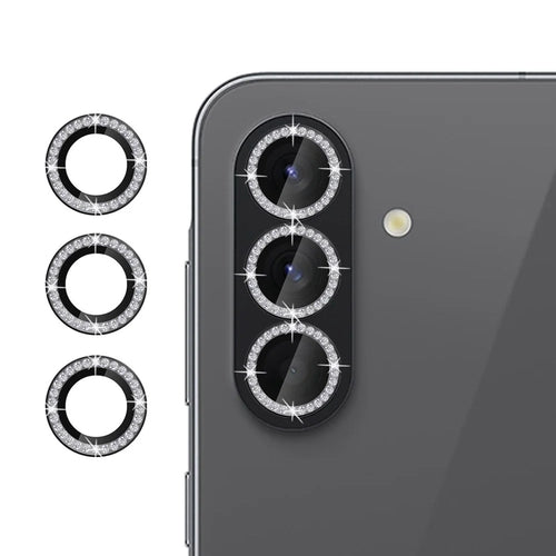KALEBOL KLB-LPC003 For Samsung Galaxy A36 5G Camera Lens Protector Diamond Ring Design Tempered Glass Lens Film - Black - 1