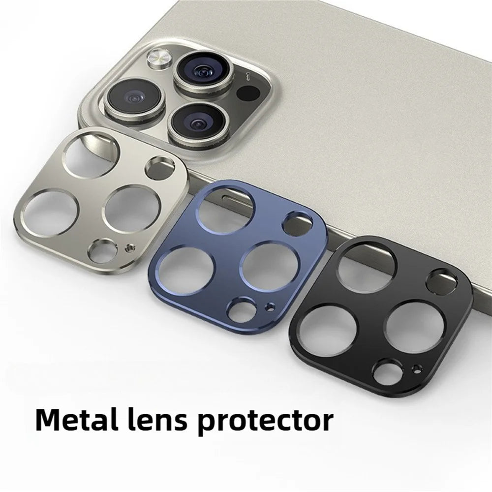 KALEBOL KLB-LPC005 For iPhone 13 Pro Max  /  13 Pro Hollow Lens Protector Aluminum Alloy Phone Camera Bezel Cover - Black - 2