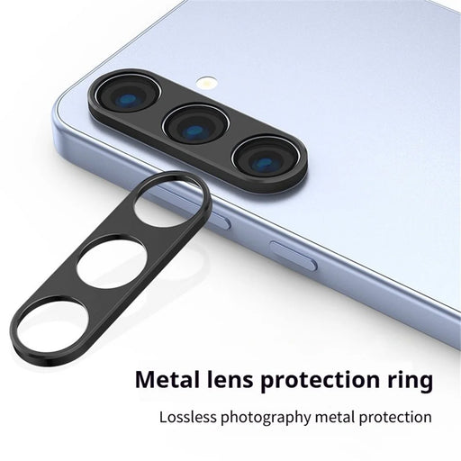 KALEBOL KLB-LPC005 For Samsung Galaxy S24 Hollow Lens Protector Aluminum Alloy Phone Camera Bezel Cover - Black - 2